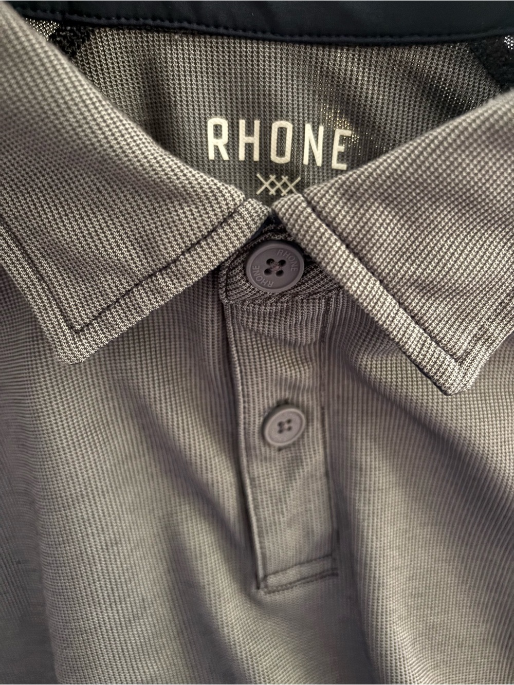 Rhone Men's Gray Delta Pique Polo XL - Picture 6 of 7